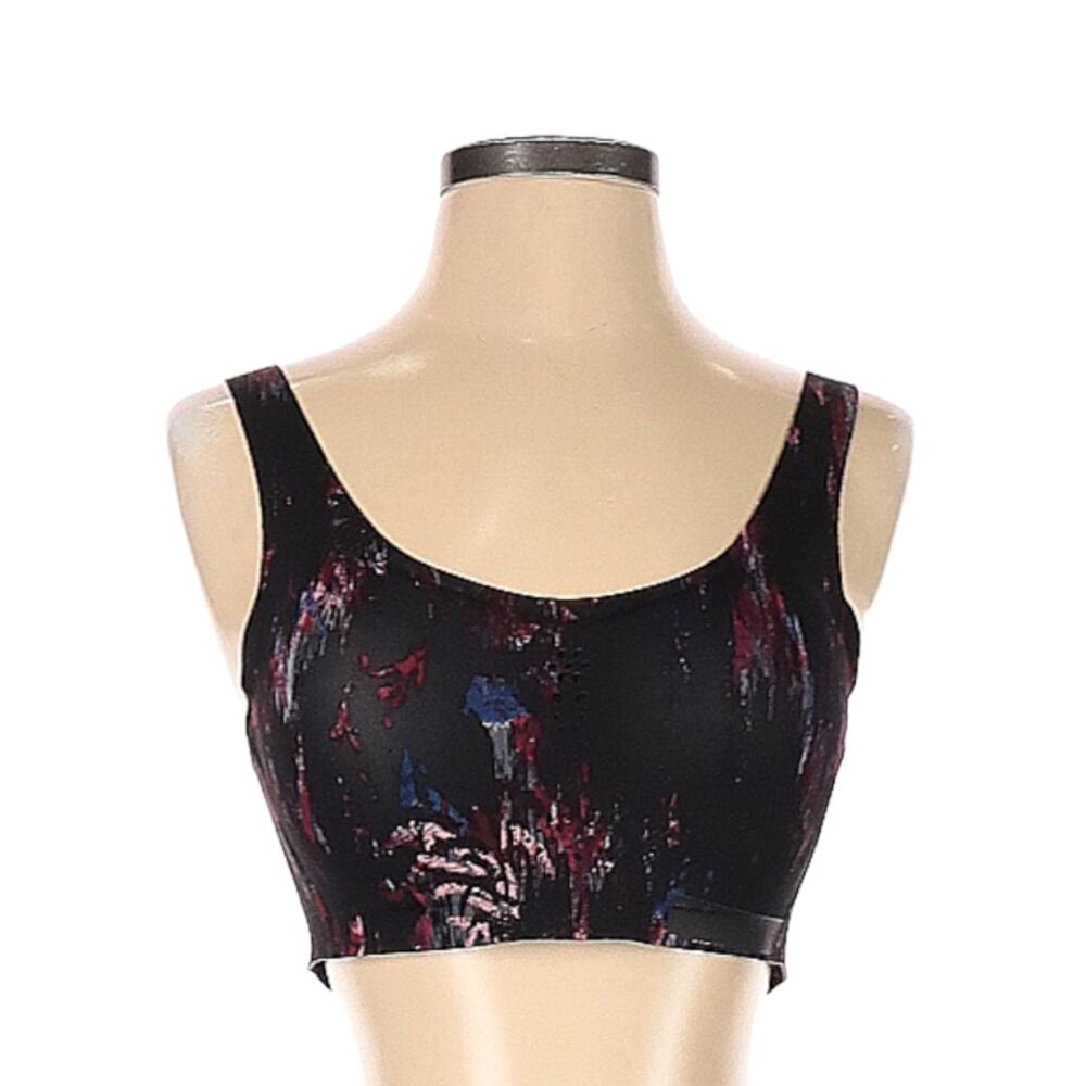 Victoria's Secret Sport Angel Max Sports Bra Black Print Active Women's‎ 32C